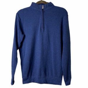 Peter Millar Men’s Blue Quarter Zip Sweater Small